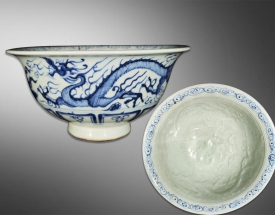 青花龍紋大(dà)碗（内有暗