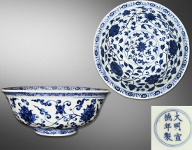 青花纏枝蓮大(dà)碗
