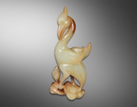 和(hé / huò)田玉圓雕一(yī / yì ／yí)鹭蓮科