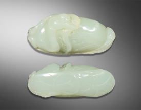 和(hé / huò)田玉和(hé / huò)合如意手把件