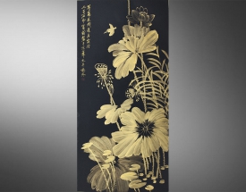 齊白石 金粉殘荷