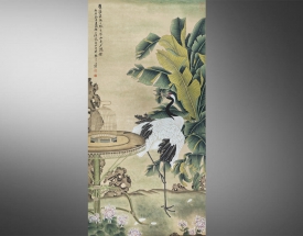 張大(dà)千 仙鶴芭蕉