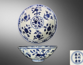 青花花卉紋大(dà)碗