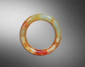 和(hé / huò)田白玉紅沁手镯
