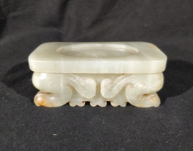 和(hé / huò)田青白玉硯床
