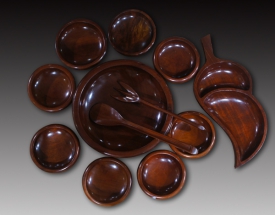 黃花梨茶具一(yī / yì ／yí)套（十二