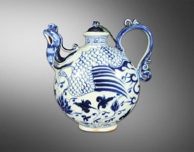 青花鳳頭壺