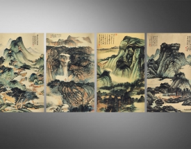 張大(dà)千 山水四條屏