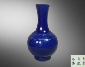 灑藍釉賞瓶